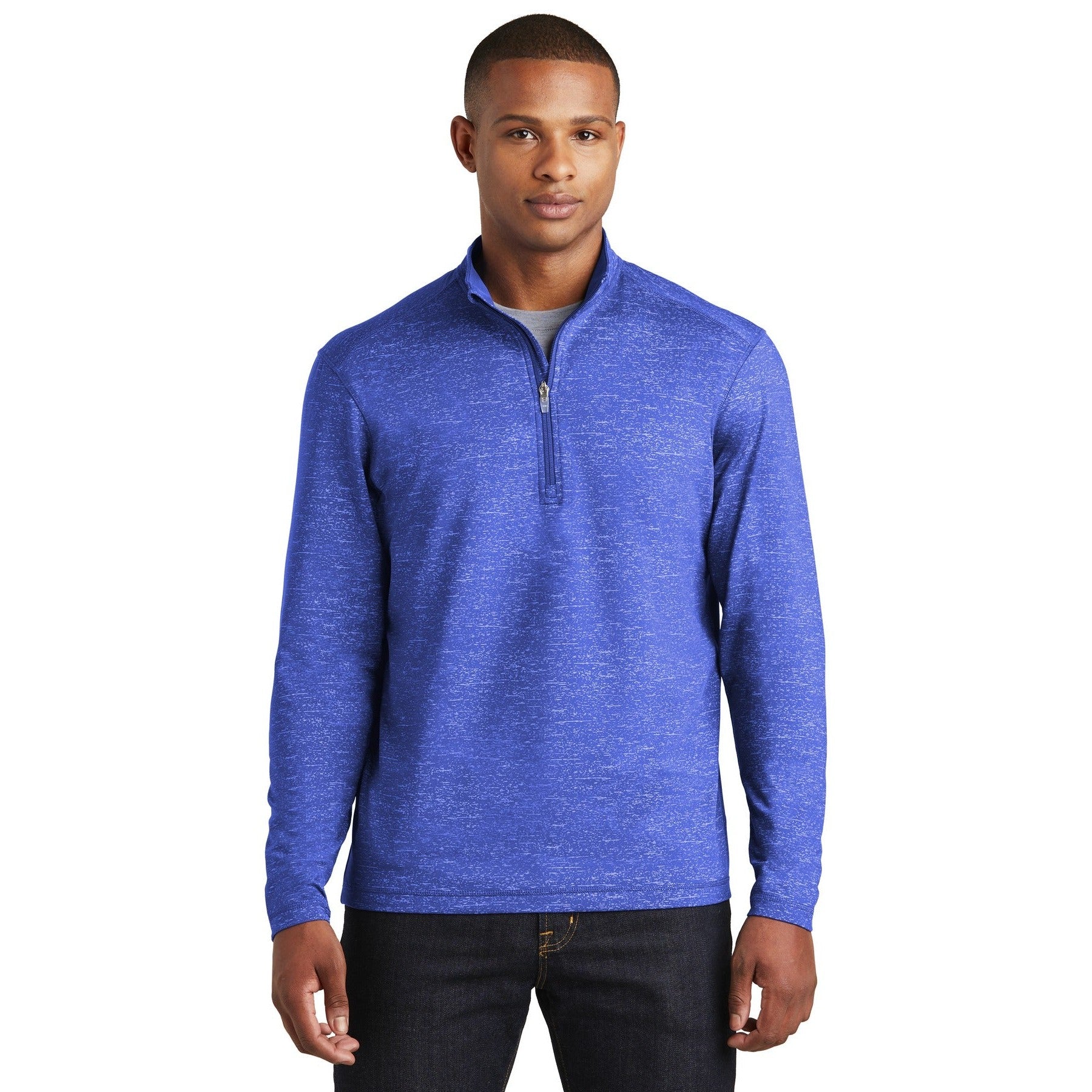 Sport-Tek-Sport-Tek ® Sport-Wick ® Stretch Reflective Heather 1/2-Zip Pullover. ST855-MedTech-4